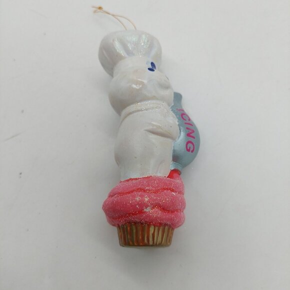 Kurt Adler Pillsbury Dough Boy Holding Cupcake Ornament 1998 - Picture 2 of 6